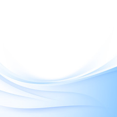 Wall Mural - blue smooth line soft bright abstraction card