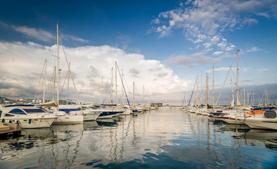 Wall Mural - Yacht marina San-Antonio