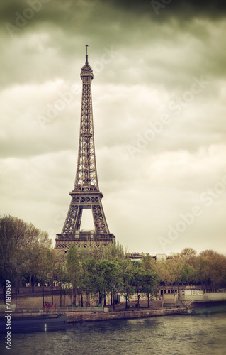 Tapeta ścienna Widok z wycieczki eiffel z Sekwany