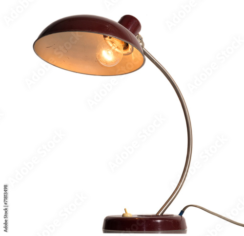 antike schreibtischlampe, bauhaus leuchte Fototapeta