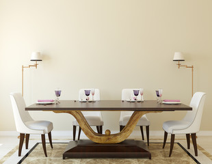 Wall Mural - Dining-room interior.