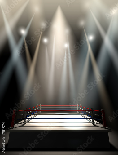Dekoracja na wymiar  ring-bokserski-spotlit-dark