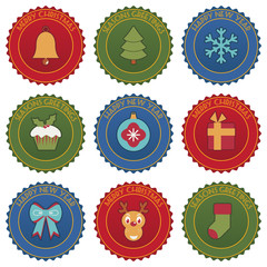 Sticker - christmas emblems