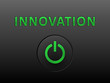 INNOVATION Glowing Text (creativity ideas business successful)