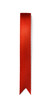 Red bookmark isolated on white background