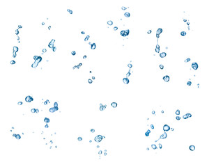 Wall Mural - water splash drop blue liquid bubble