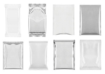 Canvas Print - aluminum white bag package food template