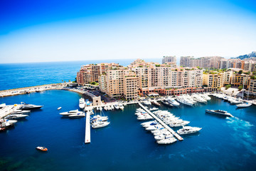 Port and yachts in Monaco