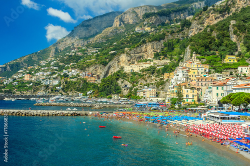 Tapeta ścienna Słynna Riwiera amalfi, Kampania, Włochy, Europa