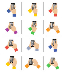 Canvas Print - Smartphone touch gestures