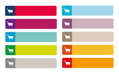 Wall Mural - set of web buttons for add to cart