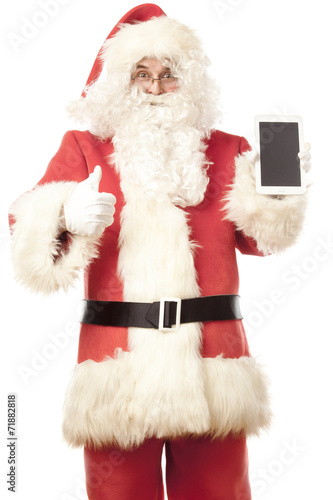 Weihnachtsmann Zeigt Mobiles Telefon In Die Kamera Kaufen Sie Dieses Foto Und Finden Sie Ahnliche Bilder Auf Adobe Stock Adobe Stock