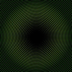 Wall Mural - green circle of halftone