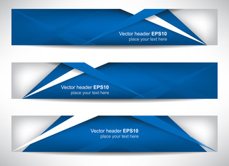web header, set of vector banner, design with precise dimension