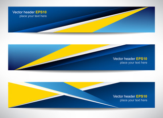 Wall Mural - web header, set of vector banner, design with precise dimension