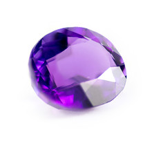 Closeup Of Natural Purple Amethyst Gemstone