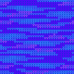 Sticker - Blue knitted melange pattern