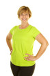 © donnacoleman - Middle Age Woman in Workout Clothes on a White Background