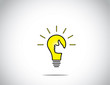 bright yellow idea solution lightbulb success thumbs up hand