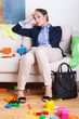 © Photographee.eu - Tired mother after hard day at work