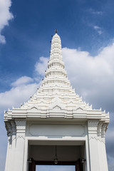 Canvas Print - White pagoda in temple