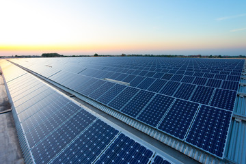 power plant using renewable solar energy with sun