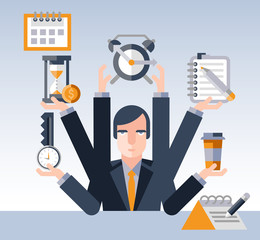 Poster - Time management businessman