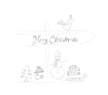 Christmas Doodle Sketches