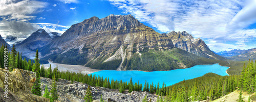 Plakat na papierze fotorealistycznym Panorama jeziora peyto