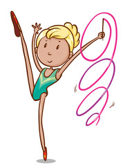 Poster - A simple sketch of a gymnast