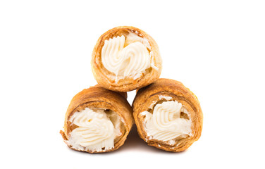 Wall Mural - puff rolls with cream