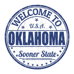 Wall Mural - Welcome to Oklahoma stamp
