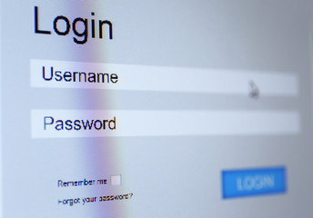 Sticker - Login and password on monitor screen