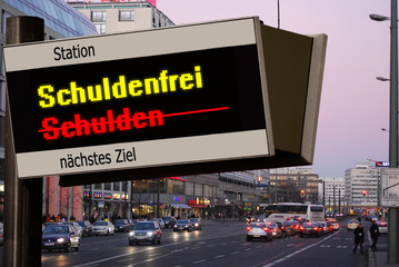 Anzeigetafel 5 - Schuldenfrei