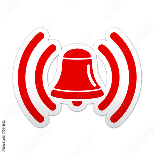 Fotomural Pegatina simbolo rojo campana de alarma