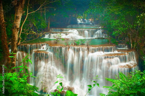 Board z aluminiowym obramowaniem Huay Maekamin wodospad w kanchanaburi, Tajlandia