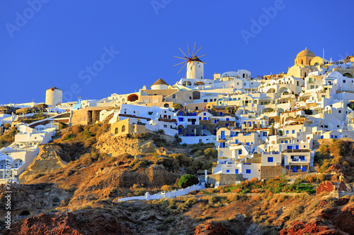 Naklejka - mata magnetyczna na lodówkę Greece Santorini island