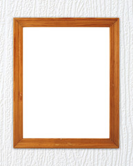 Canvas Print - blank wood frame on wood wall