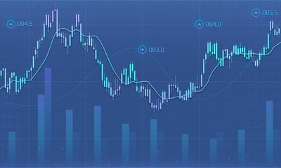 Business financial graph report background