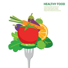 healthy food background isolated