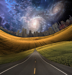 Wall Mural - Road to City