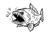 Fototapeta Dinusie - Angry fish