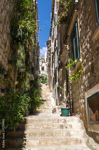 Naklejka na szybę Ruelle et escaliers de Dubrovnik