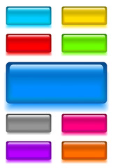 Set web shiny glass vector buttons
