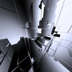 Wall Mural - 3d abstract modern  urban geometric background