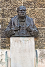 Winston Churchill Statue On Prague