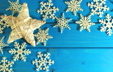 Fototapeta Storczyk - płatki śniegu