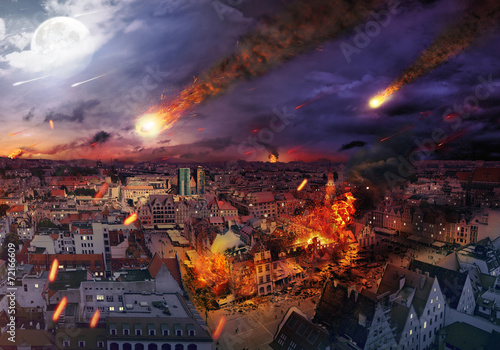 Fotografía Apocalypse caused by a meteorite