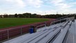 Empty track and field bleachers