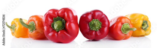 Naklejka - mata magnetyczna na lodówkę Peppers isolated on white